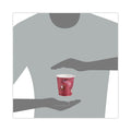 Dart Solo Paper Hot Drink Cups in Bistro Design, 10 oz, Maroon, 1,000/Carton