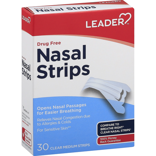 Leader Nasal Strips Medium Clear by Pasteur Pharmacy
