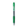 Pilot G2 Premium Gel Pen, Retractable, Fine 0.7 mm, Green Ink, Smoke Barrel, Dozen