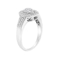 .925 Sterling Silver 1/3 Cttw Pave Set Round-Cut Diamond Braided Halo Cocktail Ring (I-J Color, I2-I3 Clarity) - Size 7 by Bids.com