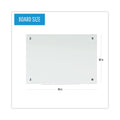 MasterVision Magnetic Glass Dry Erase Board, 98 x 52 x 2, Opaque White