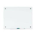 MasterVision Magnetic Glass Dry Erase Board, 98 x 52 x 2, Opaque White