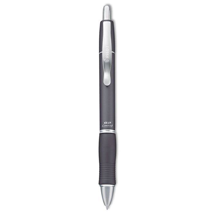 Pilot G2 Limited Gel Pen, Retractable, Fine 0.7 mm, Black Ink, Charcoal Barrel