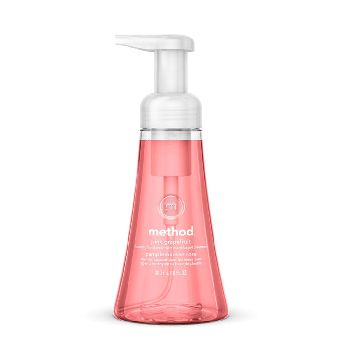 Method Foaming Hand Wash, Pink Grapefruit, 10 oz Pump Bottle