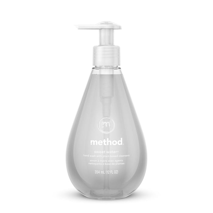 Method Gel Hand Wash, Sweet Water, 12 oz Pump Bottle, 6/Carton