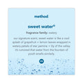 Method Gel Hand Wash, Sweet Water, 12 oz Pump Bottle, 6/Carton