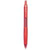 Pilot G-Knock BeGreen Gel Pen, Retractable, Fine 0.7 mm, Red Ink, Red Barrel, Dozen