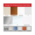 Command Clear Hooks and Strips, Plastic, Decorating Clips, 40 Clips and 48 Strips/Pack