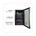 Alera 3.4 Cu. Ft. Beverage Cooler, Stainless Steel/Black
