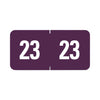 Smead Yearly End Tab File Folder Labels, 23, 0.5 x 1, Purple, 25/Sheet, 10 Sheets/Pack