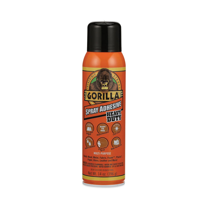 Gorilla Spray Adhesive, 14 oz, Dries Clear