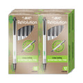 BIC ReVolution Ballpoint Pen, Retractable, Medium 1 mm, Black Ink/Semi-Clear Barrel, 48/Pack