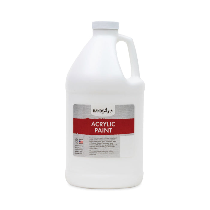 Handy Art Acrylic Paint, White, 64 oz Bottle