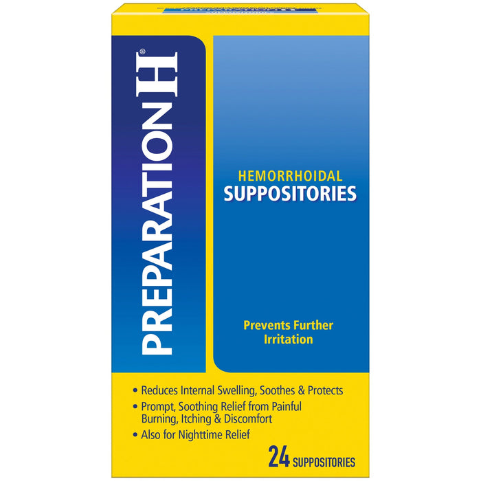 Preparation H, Hemorrhoidal Suppositories, 24 Count by Pasteur Pharmacy
