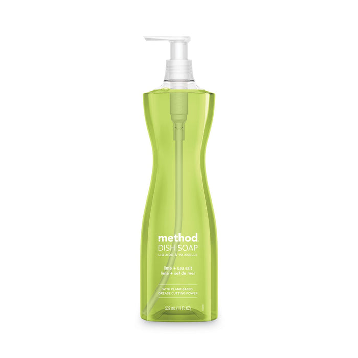 Method Dish Soap Pump, Hour-Glass Bottle Shape, Lime and Sea Salt Scent, 18 oz Pump Bottle