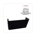 Universal Wall File Pockets, Plastic, Letter Size, 13" x 4.13" x 7", Black