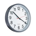 Universal Classic Round Wall Clock, 12.63" Overall Diameter, Black Case, 1 AA (sold separately)