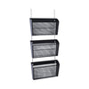 Universal Mesh Three-Pack Wall Files, 3 Sections, Letter Size, 14.13" x 3.38" x 8.5", Black