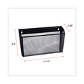 Universal Mesh Three-Pack Wall Files, 3 Sections, Letter Size, 14.13" x 3.38" x 8.5", Black