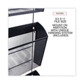 Universal Mesh Three-Pack Wall Files, 3 Sections, Letter Size, 14.13" x 3.38" x 8.5", Black
