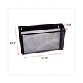 Universal Metal Mesh Wall File, Letter Size, 14.13" x 3.38" x 13", Black