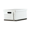 Universal Basic-Duty Economy Record Storage Boxes, Letter/Legal Files, 12" x 15" x 10", White, 10/Carton