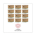 Universal Professional-Grade Heavy-Duty Storage Boxes, Letter/Legal Files, Kraft/Green, 12/Carton