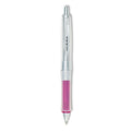 Pilot Dr. Grip Center of Gravity Ballpoint Pen, Retractable, Medium 1 mm, Black Ink, Silver/Pink Grip Barrel