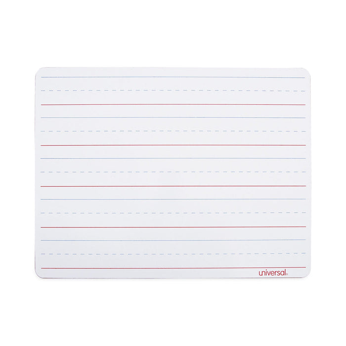 Universal Lap/Learning Dry-Erase Board, Lined, 11 3/4" x 8 3/4", White, 6/Pack