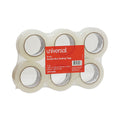 Universal Deluxe General-Purpose Acrylic Box Sealing Tape, 2 mil, 3" Core, 1.88" x 110 yds, Clear, 6/Pack