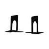Universal Economy Bookends, Nonskid, 4.75 x 5.25 x 5, Heavy Gauge Steel, Black, 1 Pair