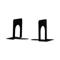 Universal Economy Bookends, Nonskid, 4.75 x 5.25 x 5, Heavy Gauge Steel, Black, 1 Pair