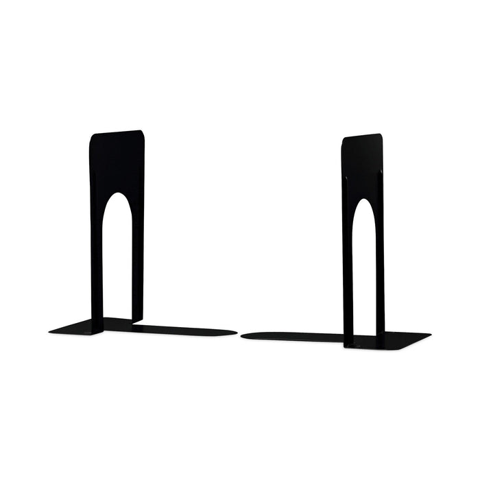 Universal Economy Bookends, Standard, 5.88 x 8.25 x 9, Heavy Gauge Steel, Black, 1 Pair