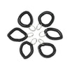 Universal Wrist Coil Plus Key Ring, Plastic, Black, 6/Pack