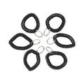 Universal Wrist Coil Plus Key Ring, Plastic, Black, 6/Pack