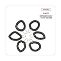 Universal Wrist Coil Plus Key Ring, Plastic, Black, 6/Pack