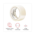 Universal General-Purpose Box Sealing Tape, 3" Core, 1.88" x 54.6 yds, Clear