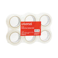 Universal Deluxe General-Purpose Acrylic Box Sealing Tape, 1.7 mil, 3" Core, 1.88" x 110 yds, Clear, 6/Pack