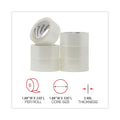 Universal Deluxe General-Purpose Acrylic Box Sealing Tape, 1.7 mil, 3" Core, 1.88" x 110 yds, Clear, 6/Pack