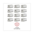 Universal Deluxe Quick Set-up String-and-Button Boxes, Letter Files, White, 12/Carton