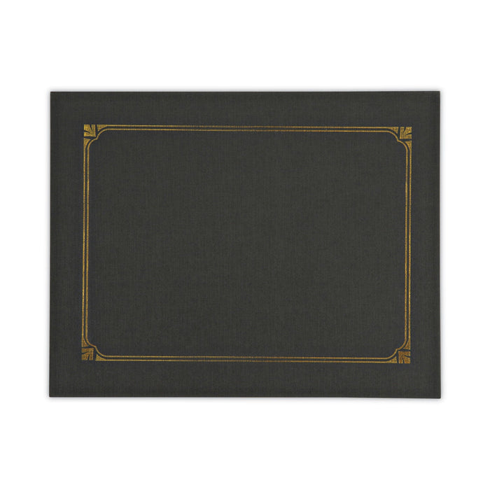 Universal Certificate/Document Cover, 8.5 x 11; 8 x 10; A4, Black, 6/Pack