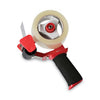 Universal Heavy-Duty Box Sealing Tape with Pistol Grip Dispenser, 3" Core, 1.88" x 60 yds, Clear, 1 Dispenser and 2 Tape Rolls/Pack