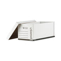 Universal Medium-Duty Easy Assembly Storage Box, Letter Files, White, 12/Carton