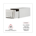 Universal Medium-Duty Easy Assembly Storage Box, Letter Files, White, 12/Carton