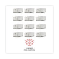 Universal Medium-Duty Easy Assembly Storage Box, Legal Files, White, 12/Carton