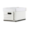 Universal Professional-Grade Heavy-Duty Storage Boxes, Letter/Legal Files, White, 12/Carton