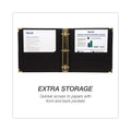 Samsill Classic Collection Ring Binder, 3 Rings, 2" Capacity, 11 x 8.5, Black