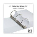 Samsill Earth's Choice Biobased Round Ring View Binder, 3 Rings, 5" Capacity, 11 x 8.5, White