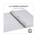 Samsill Earth's Choice Biobased Round Ring View Binder, 3 Rings, 1.5" Capacity, 11 x 8.5, White