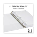Samsill Earth's Choice Biobased Round Ring View Binder, 3 Rings, 2" Capacity, 11 x 8.5, White